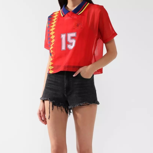 adidas Tops - ADIDAS Layered Tee Spain Soccer Shirt